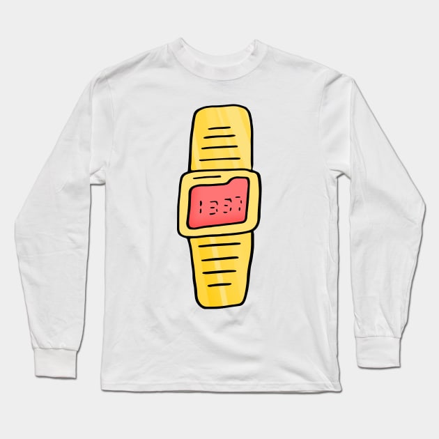 Retro Watch Doodle Star Long Sleeve T-Shirt by VANDERVISUALS